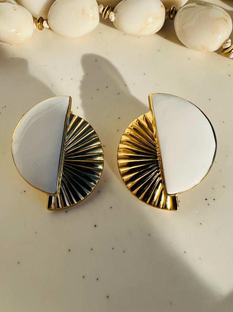 Boucles d'oreilles en émail