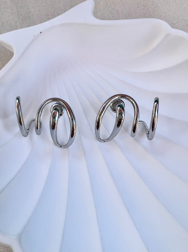 Boucles d'oreilles argentées