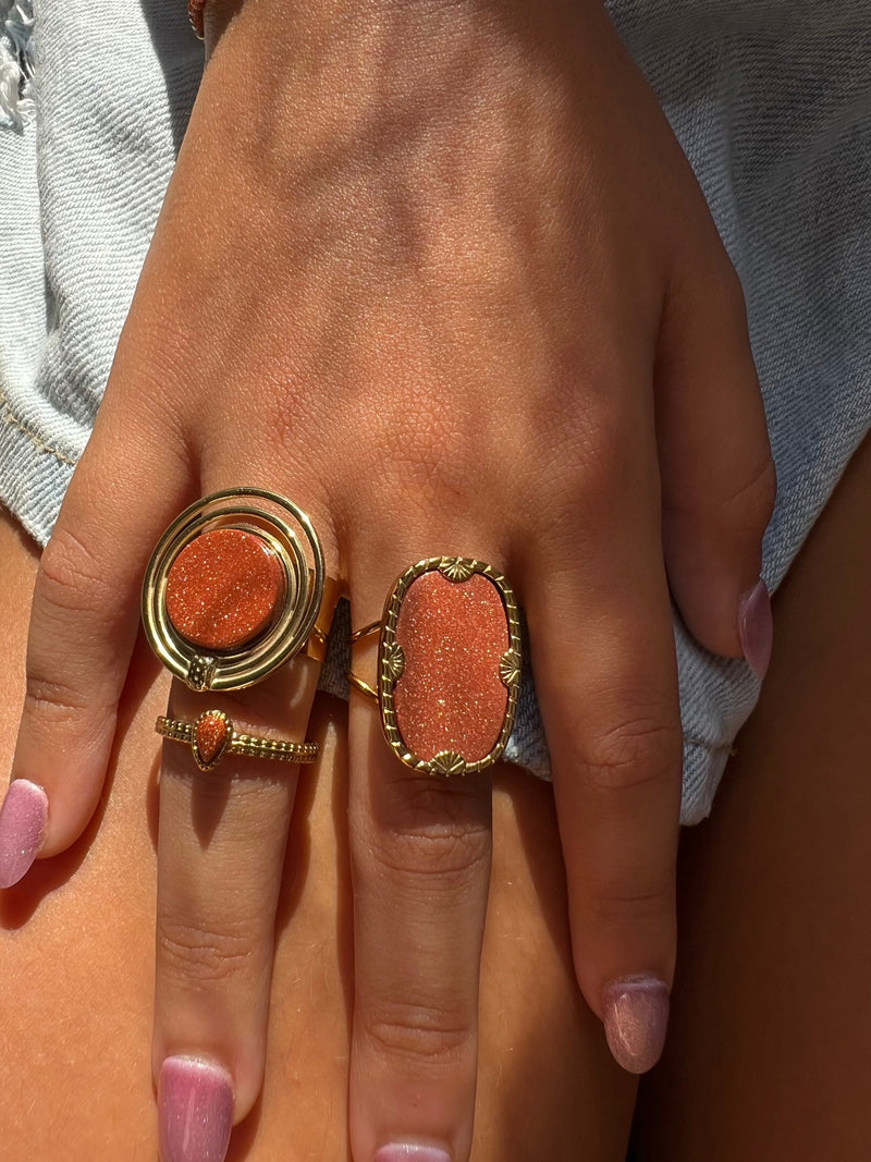 Bagues en pierres naturelles beiges & marrons