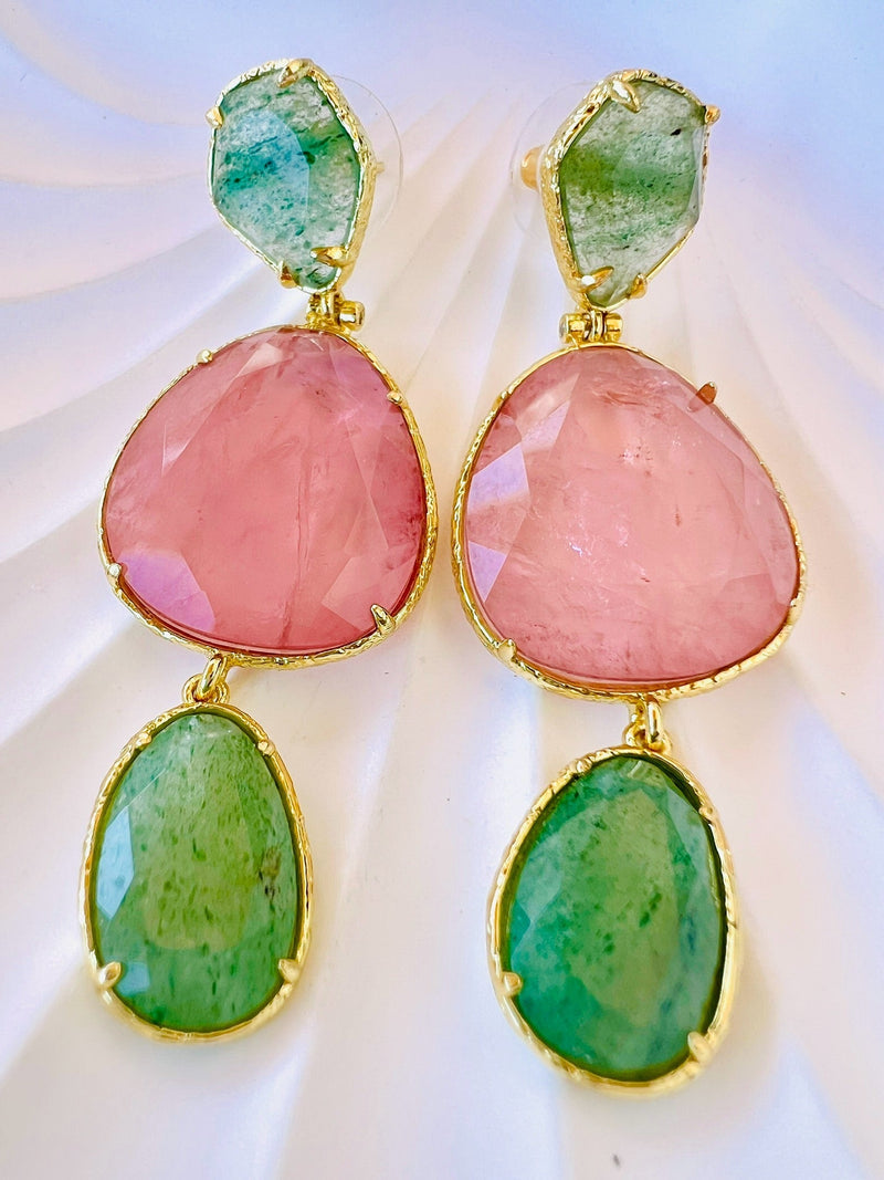 Boucles d'oreilles en pierres naturelles